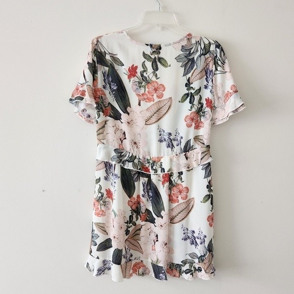 Show Me Your Mumu Virginia Floral Print Babydoll Mini Dress White Womens Small - Picture 5 of 7